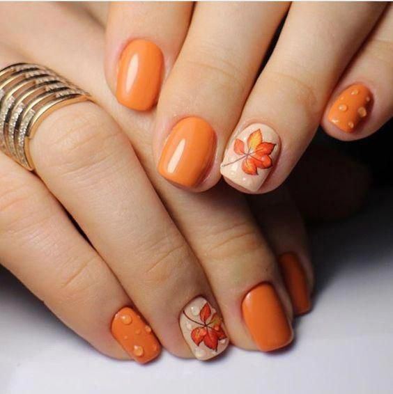 Best Orange Nails Design that will inspire you